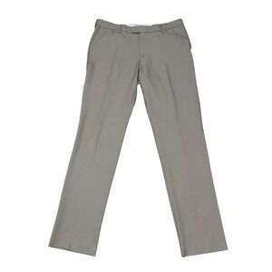 Peter Millar EB66 Performance Pants Mens 36x34 Grey Flat Front Golf MF21EB66FB